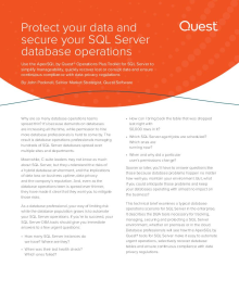 Protect Your Data and Secure Your SQL Server Database Operations