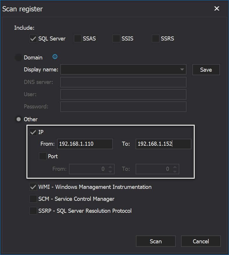 IP Scan discovery